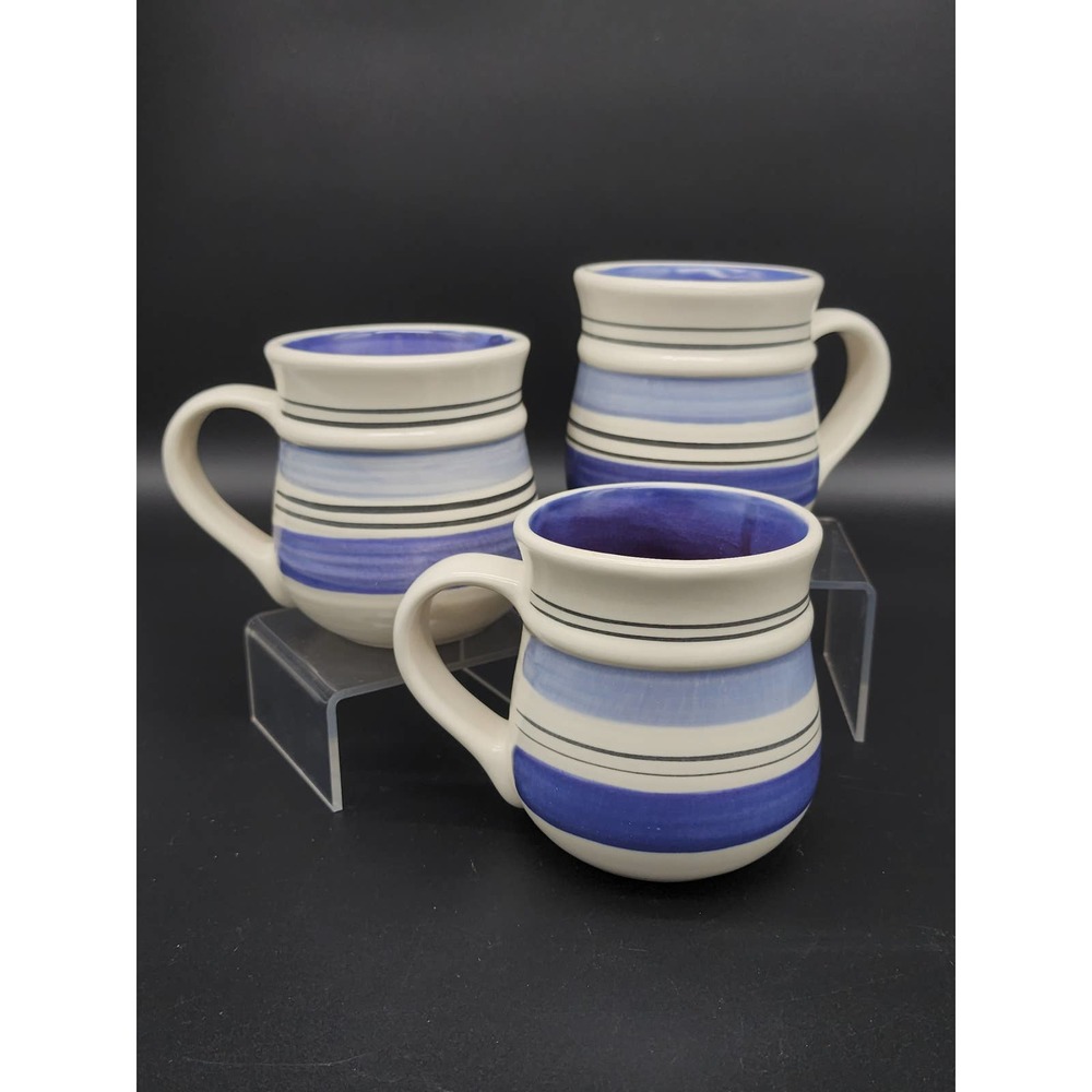 Set of 3 Pfaltzgraff Coffee Mugs, "Rio" Dinnerware Line, Stoneware, 12oz.